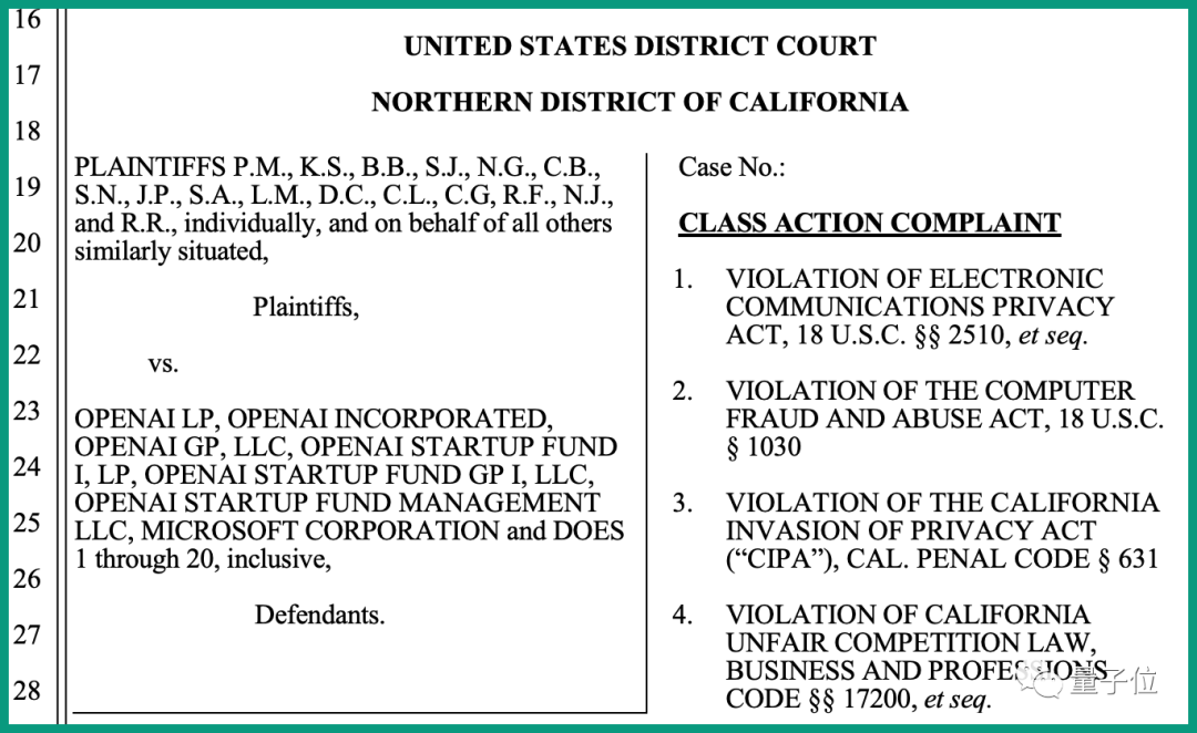 ChatGPT被起诉索赔30亿！「未经允许收集并泄露个人信息」，16人匿名状告OpenAI