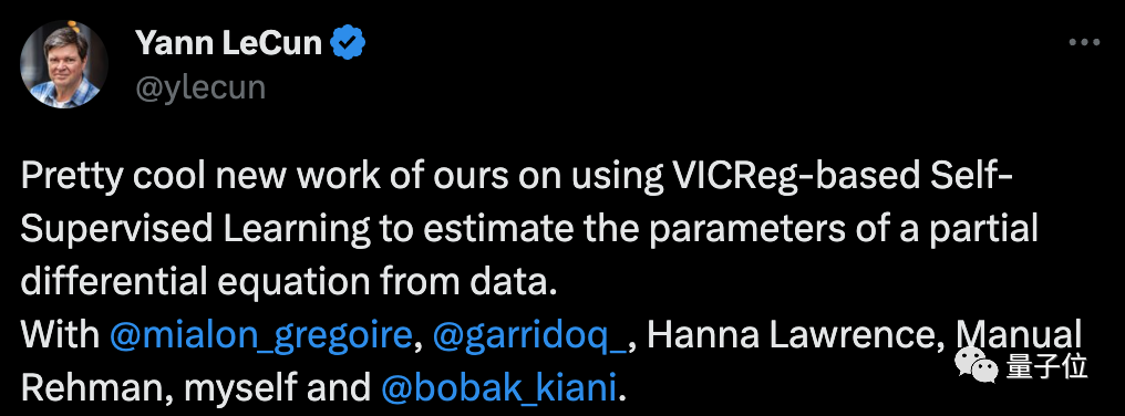 LeCun「超酷」新成果：用自监督姿势打开偏微分方程