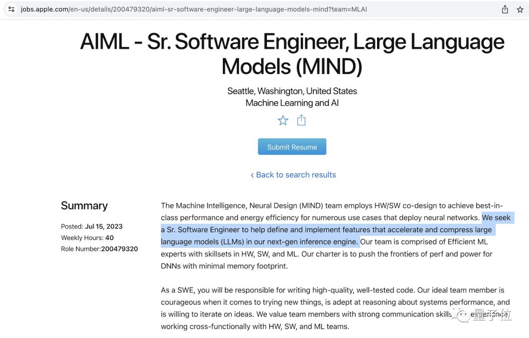 苹果年薪百万开招AIGC人才，目标：让iPhone本地跑上大模型