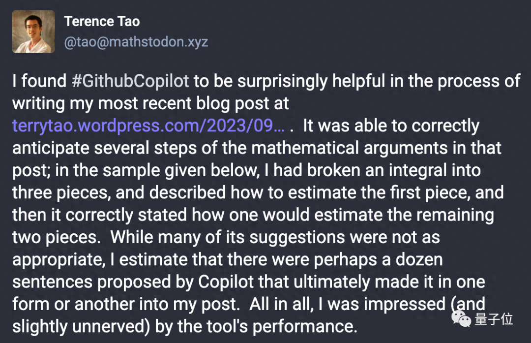 GitHub Copilot让陶哲轩感到“不安”